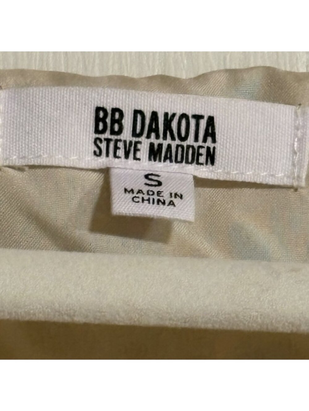 Like New BB Dakota Steve Madden High-Low Wrap Midi Dress Polka Dot Beige Black S - Picture 6 of 11
